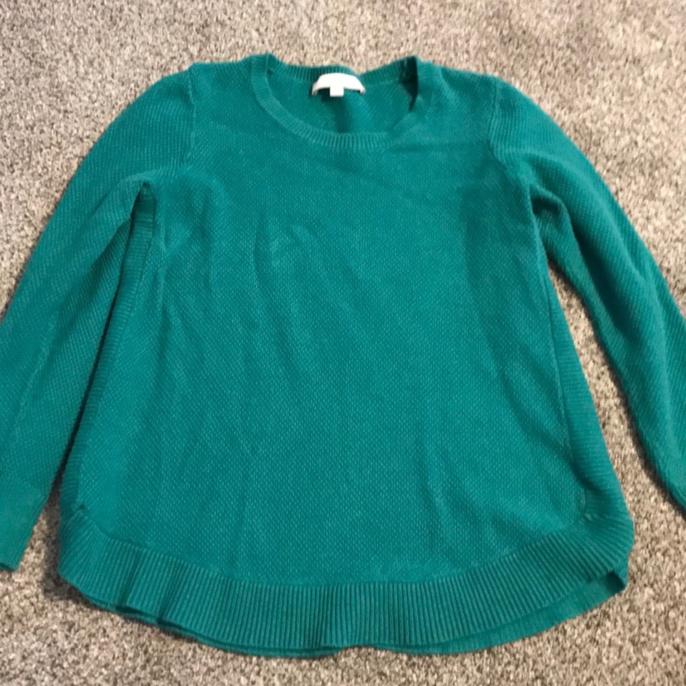 Kelly Green knit sweater loft size Medium